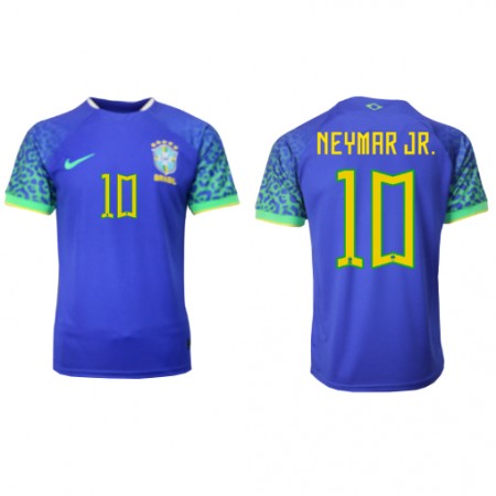 Brazylia Neymar Jr 10 Precz Koszulki Piłkarskie MŚ 2022 Krótki Rękaw